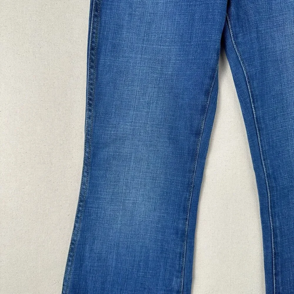 Outerknown Paramour Flare SEA Jeans Women’s 24 Blue High Rise Denim Stretch Pant